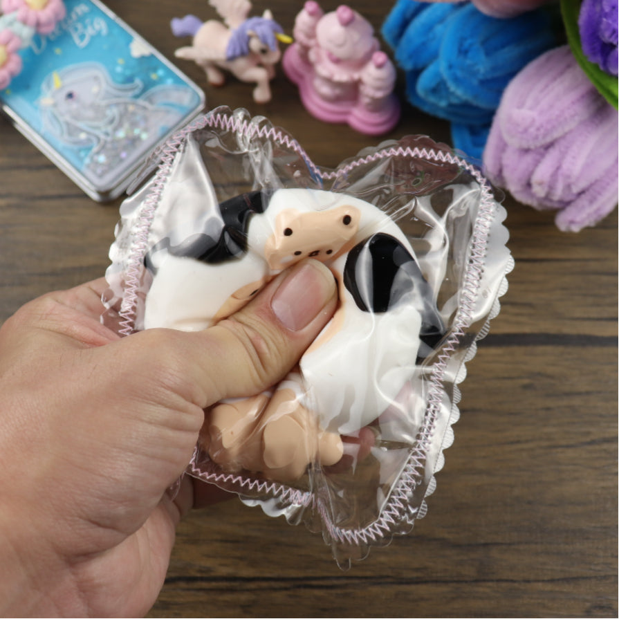 Letssquishy Taba スクイーズ：牛の頭のマスクをつけたクマ – 手作りシリコンスクイーズフィジェットトイ