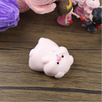 Letssquishy Taba Squishy: Pink Snot Powder Pig – Handmade Silicone Dessert Fidget Toy