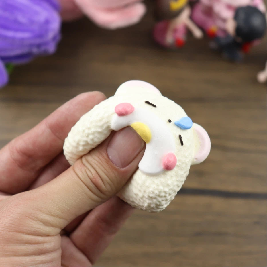 Letssquishy Taba Squishy：米ネズミが卵を食べる - 手作りシリコンデザートフィジェットトイ