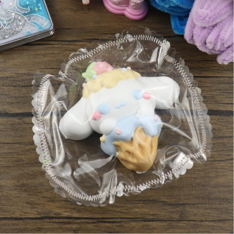 Letssquishy Taba Squishy：白い耳の子犬のアイスクリーム – 手作り