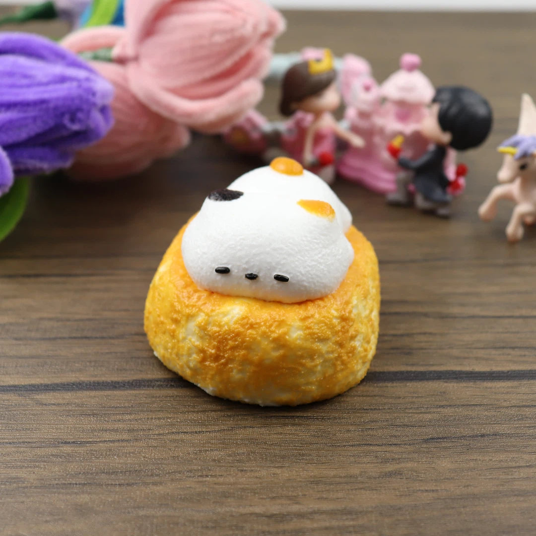 Letssquishy Taba スクイーズ：パンを抱いた小さな花猫 – 手作りシリコンスクイーズフィジェットトイ