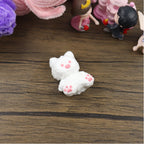 Letssquishy Taba スクイーズ：ピンクの目をした白い犬 - 手作りシリコンスクイーズフィジェットトイ