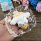 Letssquishy Taba Squishy: Ice cream with white eared puppy – Handmade Silicone Squishy Fidget Toy
