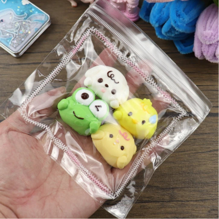 Letssquishy Taba スクイーズ：クマ、ニワトリ、イヌ、カエル、かわいい頭 - 手作りシリコンスクイーズフィジェットトイ
