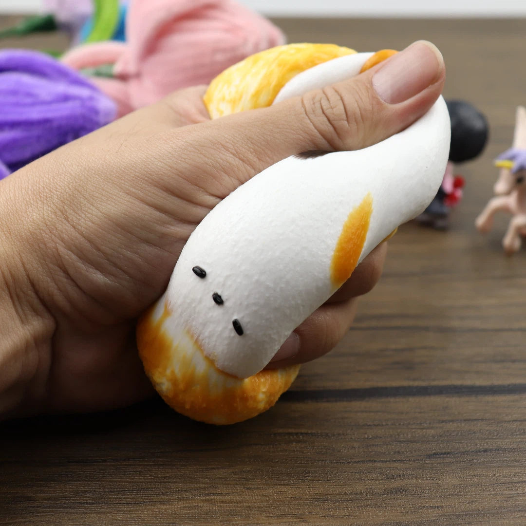 Letssquishy Taba スクイーズ：パンを抱いた小さな花猫 – 手作りシリコンスクイーズフィジェットトイ