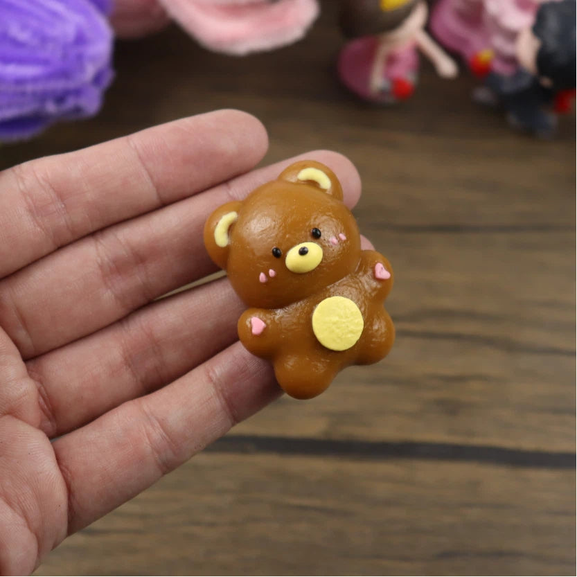 Letssquishy Taba Squishy: 小さな茶色のクマ – 手作りシリコンスクイーズフィジェットトイ