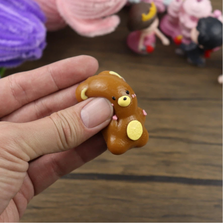 Letssquishy Taba Squishy: 小さな茶色のクマ – 手作りシリコンスクイーズフィジェットトイ