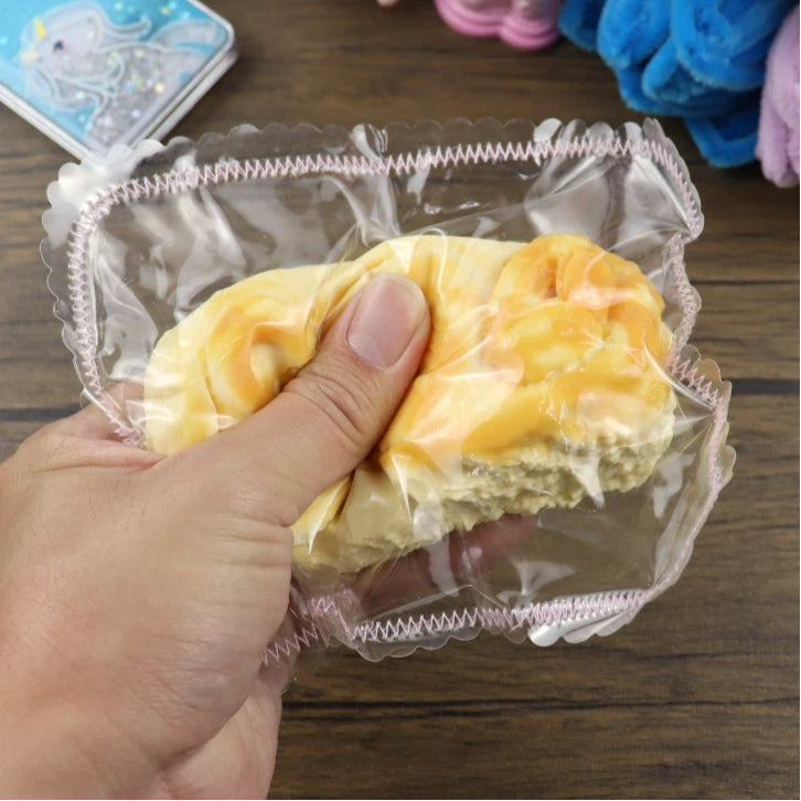 Letssquishy Taba Squishy：クッキー3個入りロングパン – 手作りシリコンスクイーズフィジェットトイ