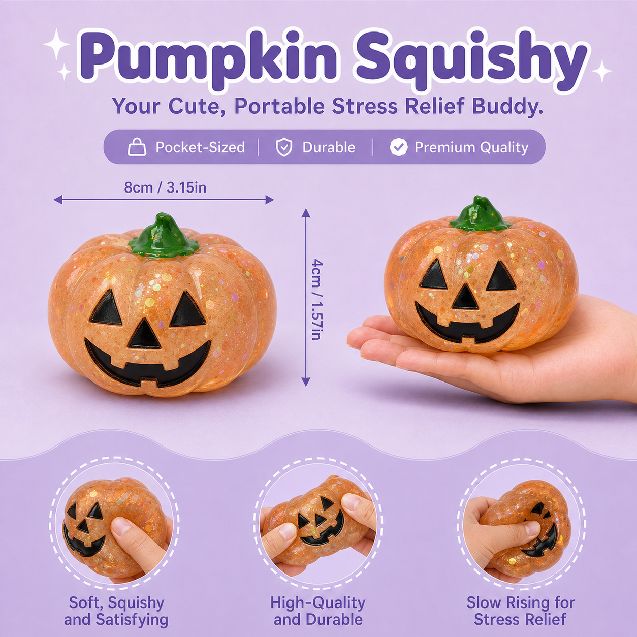5 PCS Halloween Squishy Fun Box Sensory Toys