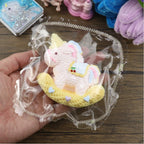 Letssquishy Knitted Rocking Horse Taba Squishy — Realistic Wool Texture Silicone Toy — Soft Marshmallow Sensory Fidget Handmade Stress Relief