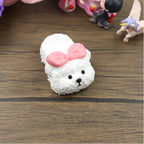 Letssquishy Taba Squishy: Little Bear White Slippers – Handmade Silicone Squishy Fidget Toy