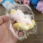 Letssquishy Knitted Rocking Horse Taba Squishy — Realistic Wool Texture Silicone Toy — Soft Marshmallow Sensory Fidget Handmade Stress Relief