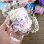 Letssquishy Taba Squishy：紫色の髪の白い毛の子猫 - 手作りシリコンスクイーズフィジェットトイ