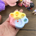Letssquishy Taba Squishy: Three Color Cat Paw Squishy– Handmade Silicone Dessert Fidget Toy