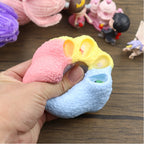Letssquishy Taba Squishy: Three Color Cat Paw Squishy– Handmade Silicone Dessert Fidget Toy