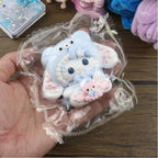 Letssquishy Baby Blue Bear-Bunny Girl Taba Squishy — Kawaii Handmade Silicone Toy — Soft "Cloud Cream" Texture Sensory Fidget for Stress Relief
