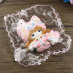 Letssquishy Kawaii Kuromi-Style Girl Taba Squishy — Pink Gothic Lolita Character Toy — Handmade "Soft Butter" Texture Sensory Stress Relief Fidget
