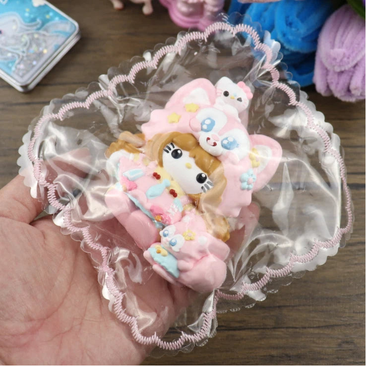 Letssquishy Taba スクイーズ：キツネの頭を覆える小さなピンクの猫 – 手作りシリコンスクイーズフィジェットトイ