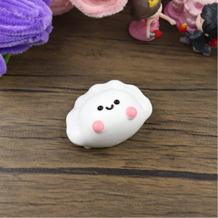🎁 Letssquishy Taba Squishy: Mini Cute White Dumplings – Handmade Silicone Squishy Fidget Toy (100% off)