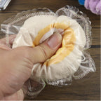 Letssquishy Grumpy Character Pretzel Bun Taba Squishy — Realistic Bakery Dessert Silicone Toy — Handmade "Soft Butter" Texture Stress Relief Fidget