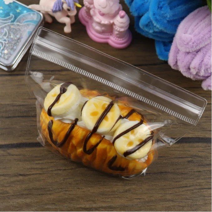 Letssquishy Taba Squishy：バナナパフブレッド – 手作りシリコンスクイーズフィジェットトイ