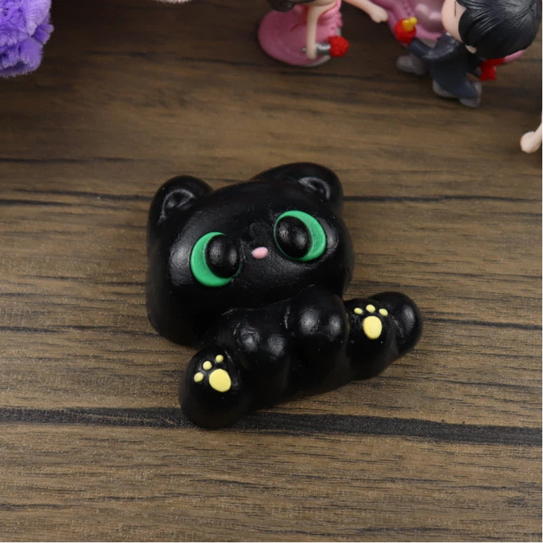 Letssquishy Taba スクイーズ：ブラックトゥースレスドラゴン - 手作りシリコンスクイーズフィジェットトイ