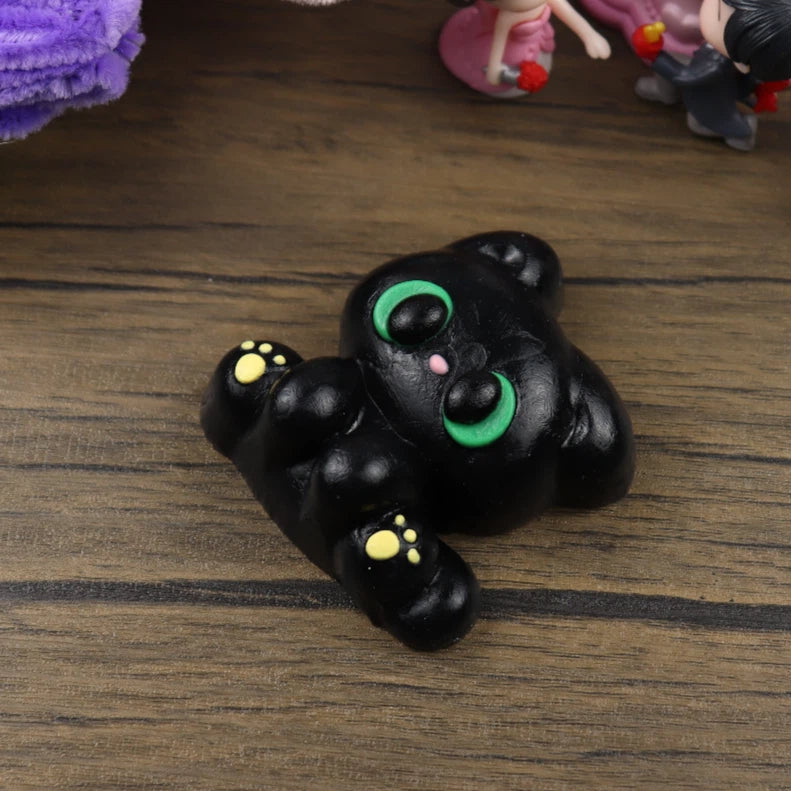 Letssquishy Taba スクイーズ：ブラックトゥースレスドラゴン - 手作りシリコンスクイーズフィジェットトイ