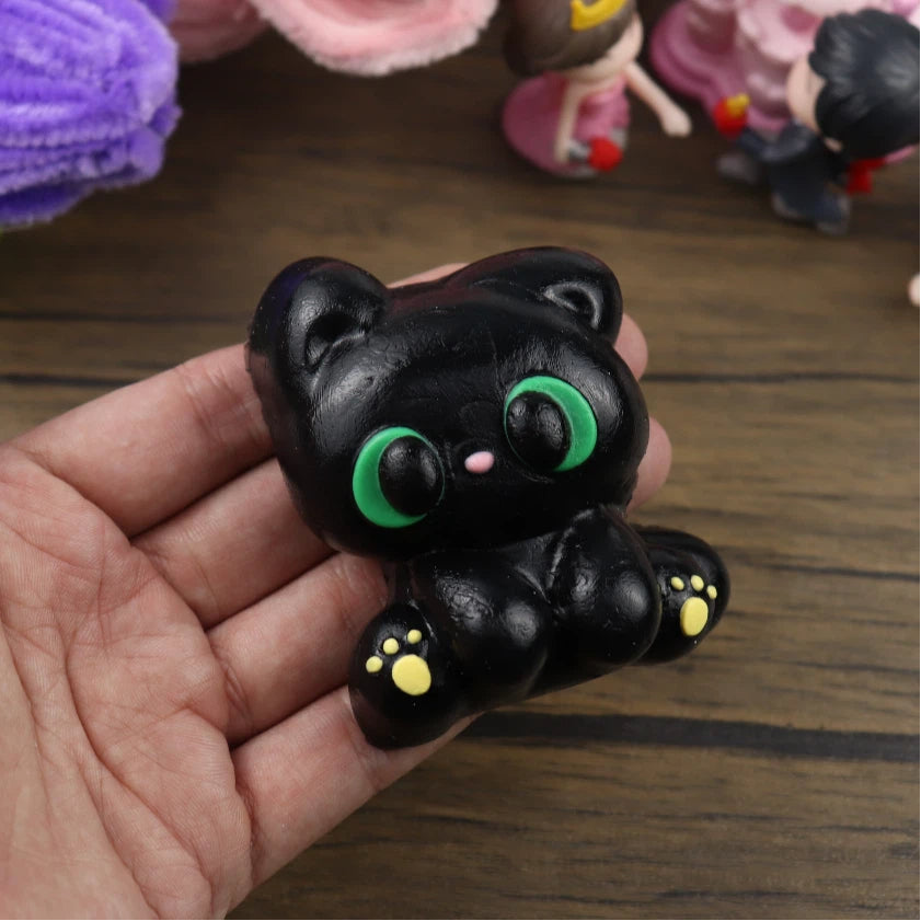 Letssquishy Taba スクイーズ：ブラックトゥースレスドラゴン - 手作りシリコンスクイーズフィジェットトイ