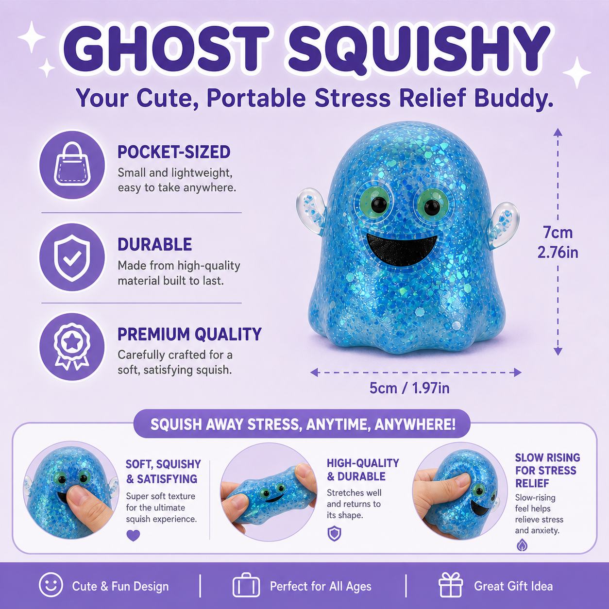 5 PCS Halloween Squishy Fun Box Sensory Toys