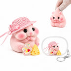 Letssquishy Chubby Hamster Mochi Taba Squishy — Colorful "Cheeky" Animal Series — Handmade Soft Marshmallow Texture Stress Relief Toy