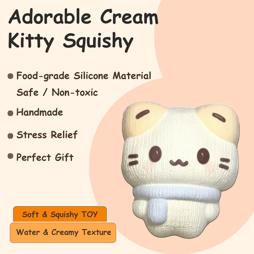 Letssquishy Adorable Cream Kitty
