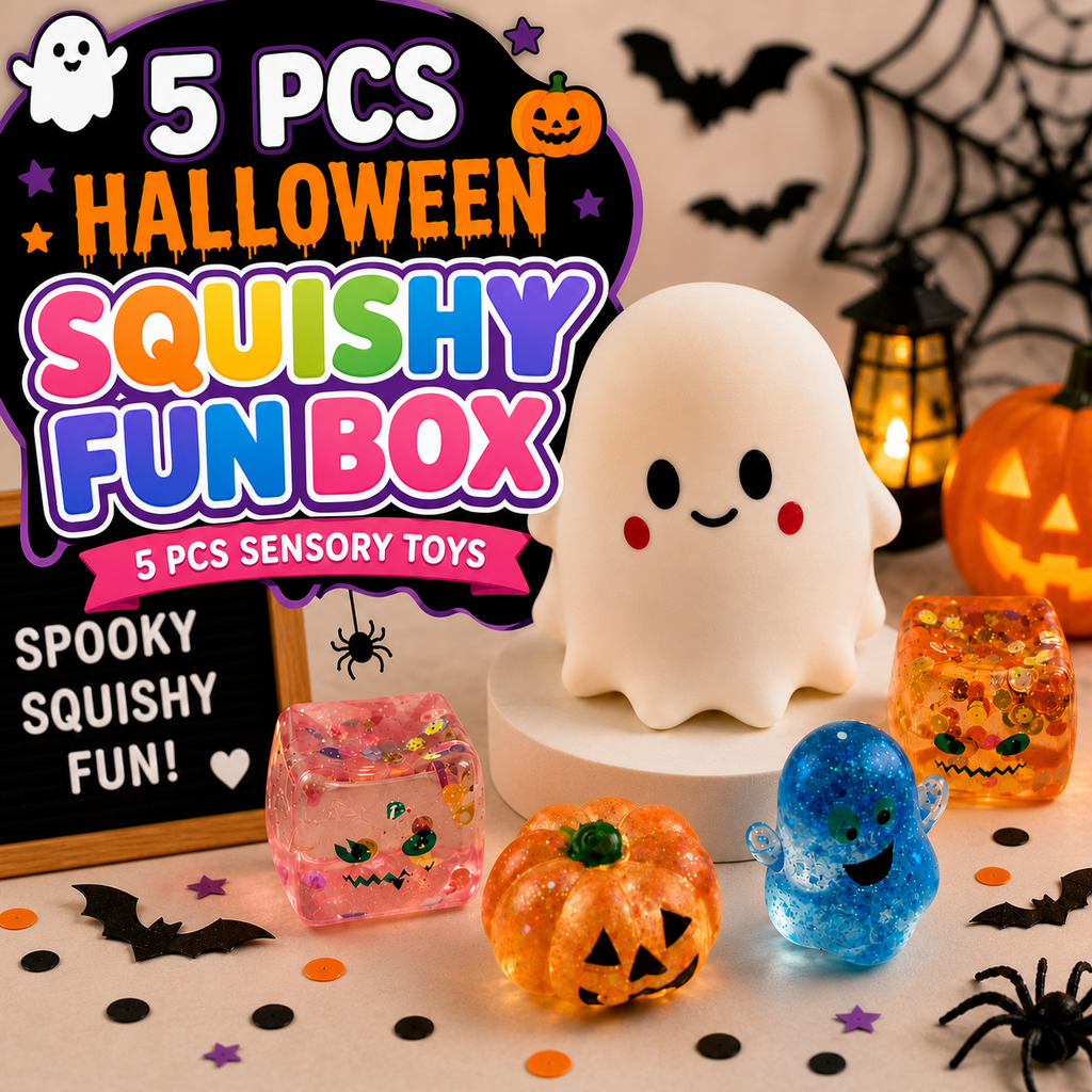 5 PCS Halloween Squishy Fun Box Sensory Toys