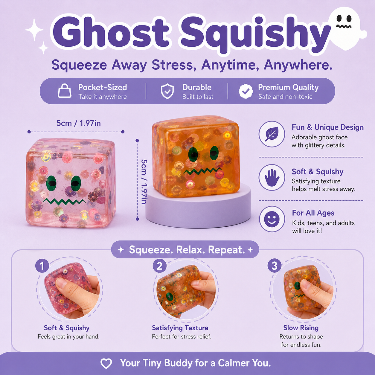 5 PCS Halloween Squishy Fun Box Sensory Toys