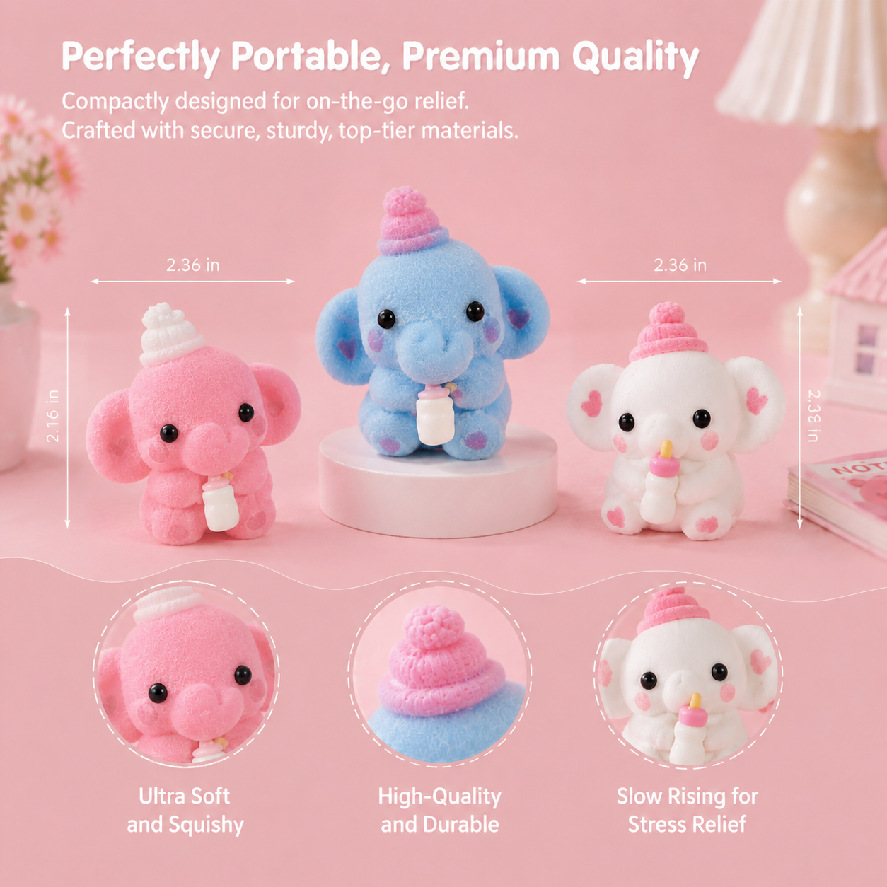 LETSSQUISHY Handmade Taba Elephant Squishy Toy