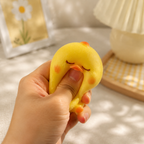 LETSSQUISHY Handmade Taba Duck Squishy Toy Set, Ultra-Soft Flocking Silicone Squeeze Sensory Fidget Toys, Cute Mochi Duck Desk Decor for Stress Relief, Collectible Gift with Removable Hat, Baby Bottle & Headphone Accessories