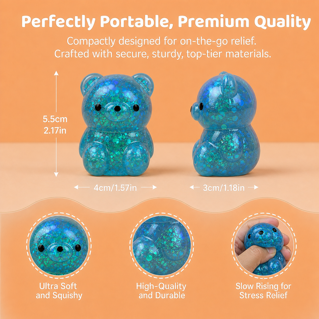 LETSSQUISHY 9 PCS Squishy Fun Box Sensory Toys
