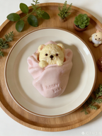 Letssquishy Honey Baby Swaddled Teddy Bear - Pink Blanket Nursery Decorative Figurine