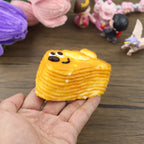 Letssquishy Shiba Inu Pancake Cake Taba Squishy — Realistic Dog Pastry Soft Butter Texture Silicone Toy — Handmade Kawaii Stress Relief Fidget