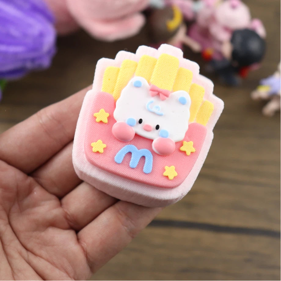 Letssquishy Taba スクイーズ：キティピンクバッグフライドポテト - 手作りシリコンスクイーズフィジェットトイ