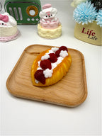 Letssquishy Taba Squishy Strawberry Cream Waffle Omelet – Realistic Soft Silicone Dessert Fidget Toy