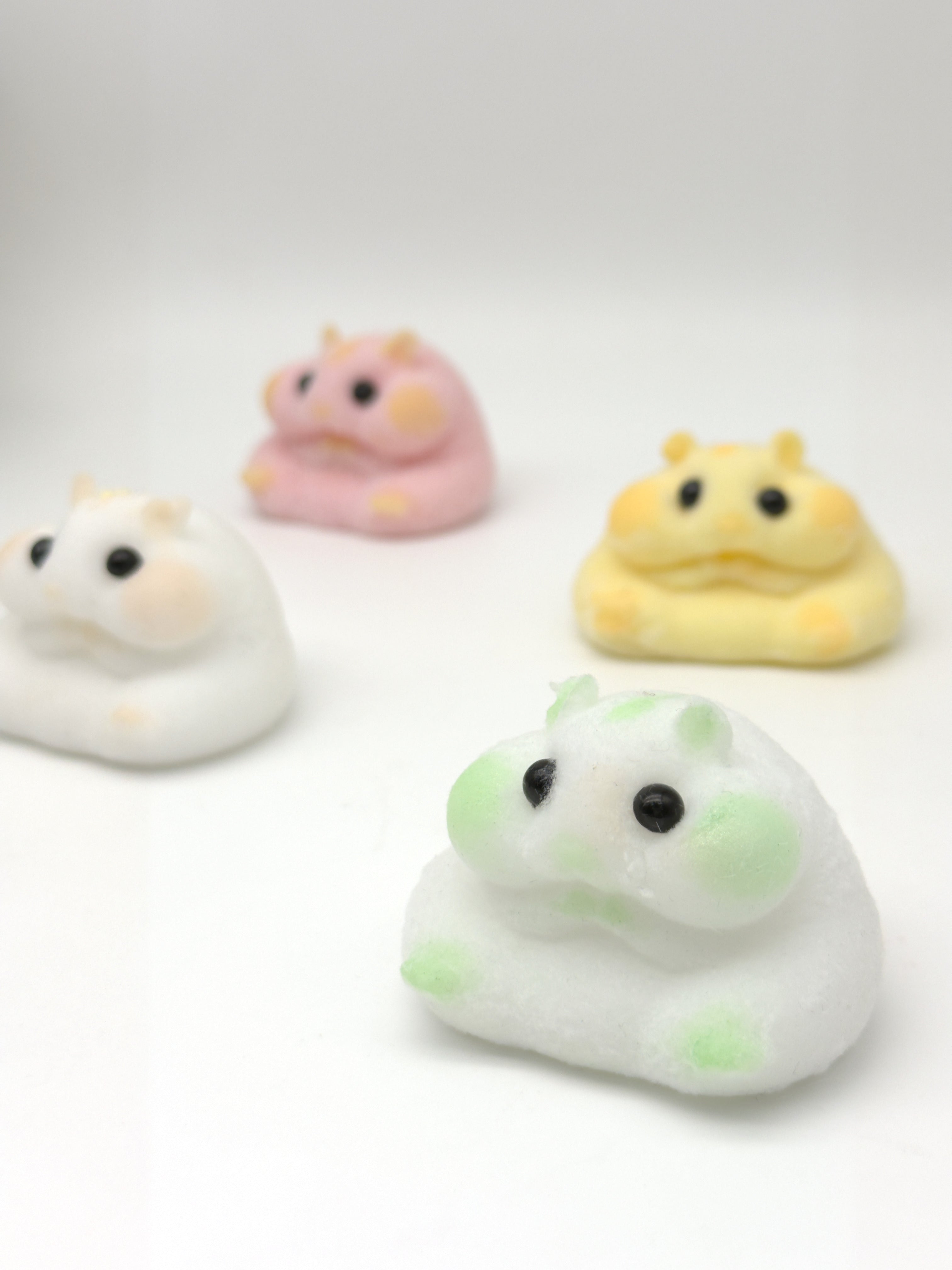 Letssquishy Chubby Hamster Mochi Taba Squishy — Colorful "Cheeky" Animal Series — Handmade Soft Marshmallow Texture Stress Relief Toy